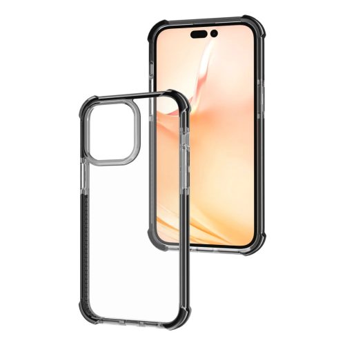 iPhone 14 Pro Max átlátszó TPU tok fekete kerettel Alphajack- 9 kép