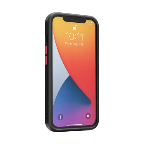 iPhone 14 Pro Max átlátszó TPU tok edzett üveg hátlappal, fekete - 5 kép