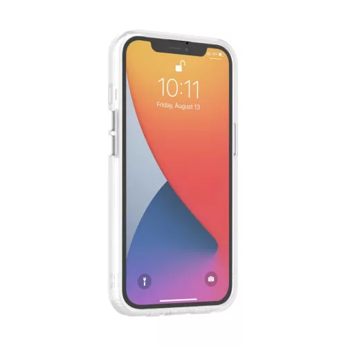 iPhone 14 Pro Max átlátszó TPU tok edzett üveg hátlappal, fehér - 6 kép