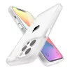 iPhone 14 Pro Max átlátszó TPU tok edzett üveg hátlappal, fehér - 8 kép