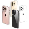 iPhone 14 Pro Max átlátszó TPU tok edzett üveg hátlappal, fehér - 10 kép