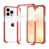 iPhone 14 Pro Max átlátszó TPU tok piros kerettel Alphajack