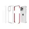 iPhone 14 Pro Max átlátszó TPU tok piros kerettel Alphajack- 2 kép