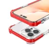 iPhone 14 Pro Max átlátszó TPU tok piros kerettel Alphajack- 3 kép
