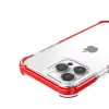 iPhone 14 Pro Max átlátszó TPU tok piros kerettel Alphajack- 4 kép