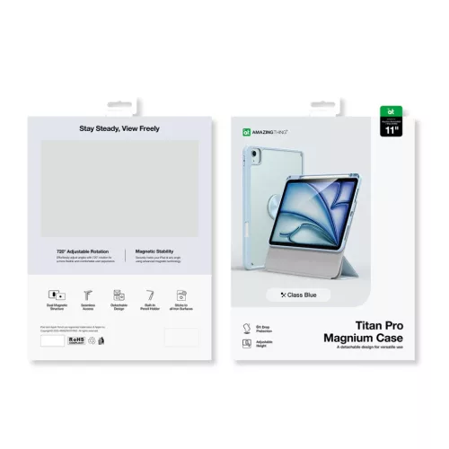 AmazingThing Titan Pro Mag tok iPad Air M3 11" - Kék-4896238002598 6 kép