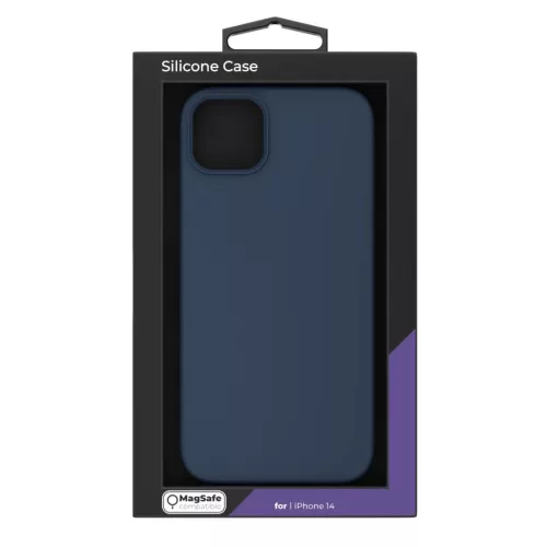 iPhone 14 Next One MagSafe-kompatibilis szilikontok királykék (IPH-1-6427157003953 8 kép