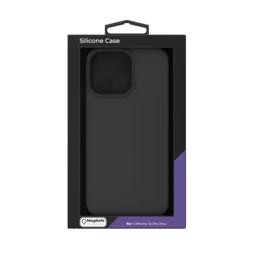 iPhone 14 Pro Max Next One MagSafe-kompatibilis szilikontok fekete (IP-6427157004066 4 kép
