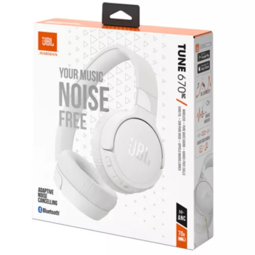 JBL Tune 670NC Bluetooth Fejhallgató Fehér EU (JBL-T670-WHT)-6925281973215 4 kép