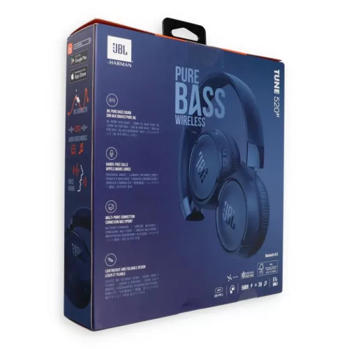 JBL Tune 520BT Bluetooth Vezeték nélküli On-Ear Fejhallgató Kék E-6925281963773 8 kép