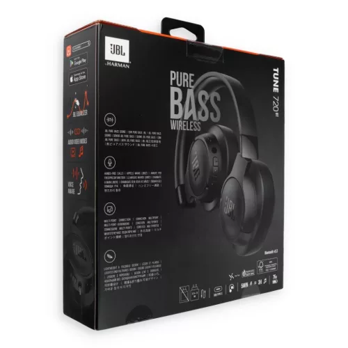 JBL Tune 720BT Bluetooth On-Ear Fejhallgató Fekete EU (JBLT720BTBLK)-6925281967061 7 kép