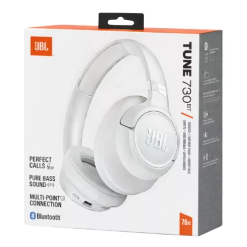 JBL Tune 730BT Bluetooth Vezeték nélküli On-Ear Fejhallgató Fehér-1200130029844 5 kép