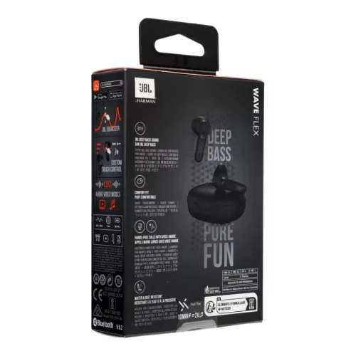 JBL Wave Flex TWS Bluetooth Wireless In-Ear Fülhallgató Fekete EU-6925281953484 6 kép
