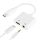 Type-C audio elosztó adapter DAC Type-C-Type-C / 3.5mm jack fehér, TRRS