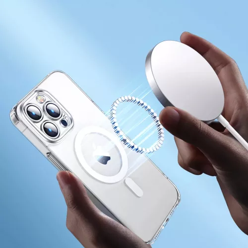 iPhone 14 Plus Joyroom 14D mágneses TPU tok átlátszó MagSafe kompa-6956116728571 7 kép