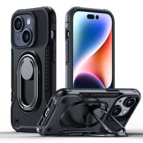 Joyroom Dual Hinge tok iPhone 14-hez állvánnyal és gyűrű tartóva-6956116732516 1 kép
