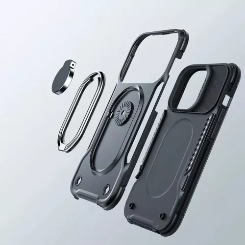 Joyroom Dual Hinge tok iPhone 14-hez állvánnyal és gyűrű tartóva-6956116732516 5 kép