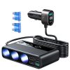 JOYROOM JR-CL06 Többportos USB autós töltő PD154W / QC3.0 fekete-6941237165121 11 kép