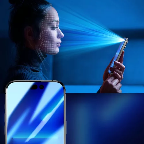iPhone 14 Plus Joyroom Knight 2,5D Anti-Spy KIjelzővédő üvegfólia-6956116716967 8 kép
