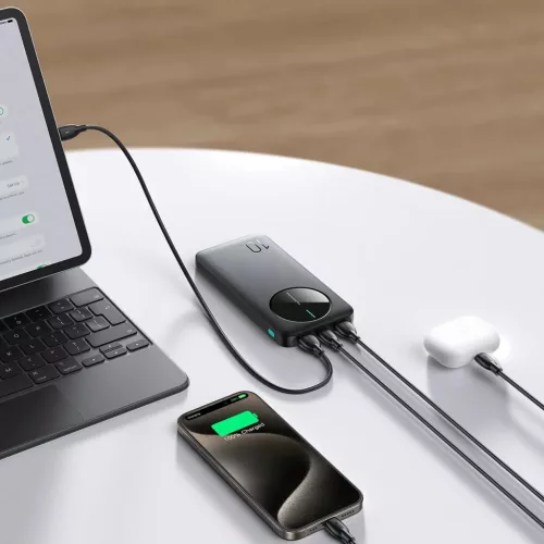 Powerbank Joyroom JR-PBF12 10000mAh 2.4A 2x USB-A 1x USB-C - fekete-6956116713256 10 kép