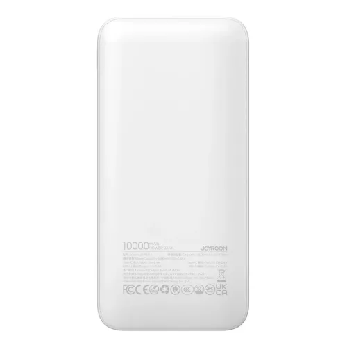 Powerbank Joyroom JR-PBF12 10000mAh 2.4A 2x USB-A 1x USB-C - fehér-6956116713263 3 kép