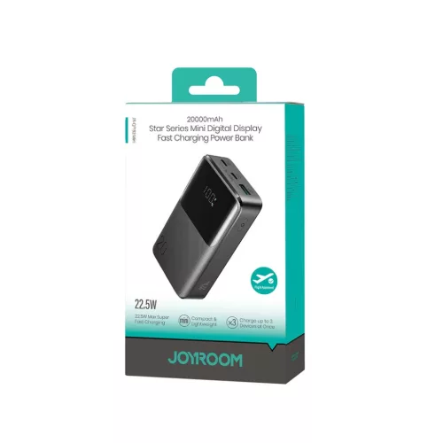Joyroom JR-QP192 Star Series Mini 20000mAh 22.5W Powerbank digitális -6956116781675 7 kép