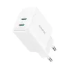 Joyroom JR-TCF12 hálózati töltő 2x USB-C 20W PD / QC 3.0 - fehér-6956116722869 1 kép