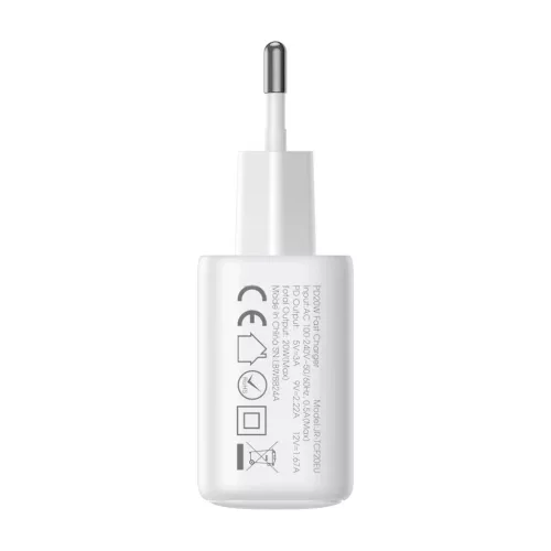 Joyroom JR-TCF12 hálózati töltő 2x USB-C 20W PD / QC 3.0 - fehér-6956116722869 4 kép