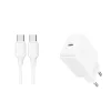 Joyroom JR-TCF20 USB-C PD 20W hálózati töltő - fehér + USB-C / US-6956116723118 1 kép