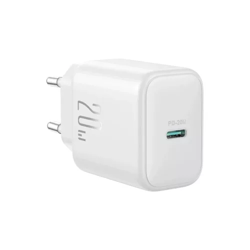 Joyroom JR-TCF20 USB-C PD 20W hálózati töltő - fehér + USB-C / US-6956116723118 2 kép