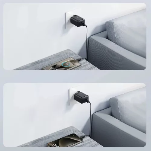 Joyroom JR-TCF23 USB-C 25W SFC / PPS / PD hálózati töltő - fekete-6956116722913 10 kép