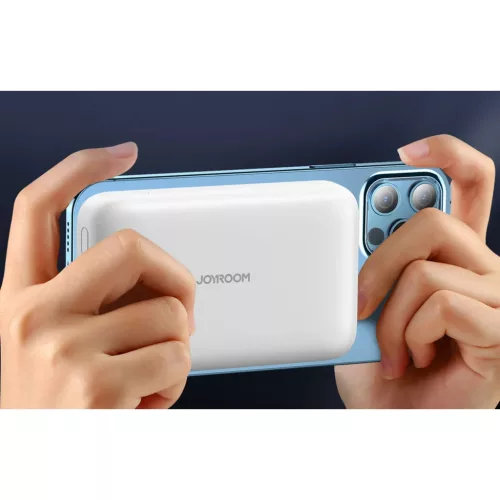 Mini Vezeték nélküli PowerBank 20W 10000mAh Joyroom JR-W020 (fehér-6941237119698 2 kép
