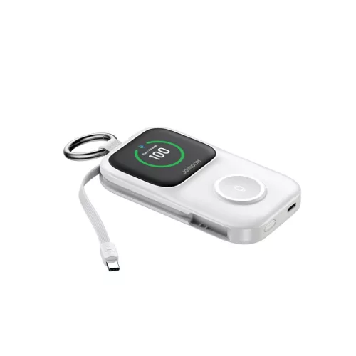 Joyroom JR-W19 5W Hordozható Óra Vezeték Nélküli Töltő Fehér-6956116781507 5 kép