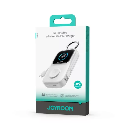 Joyroom JR-W19 5W Hordozható Óra Vezeték Nélküli Töltő Fehér-6956116781507 7 kép