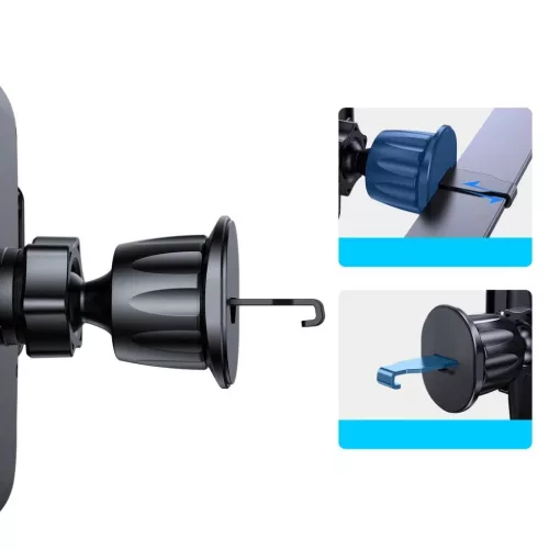 Joyroom Mechanikus autós telefontartó szellőzőre fekete (JR-ZS259)-6941237136268 2 kép