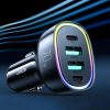Joyroom 70W autós töltő 4 porttal: 2 x USB C, 2 x USB fekete (JR-CL-6956116701802 2 kép