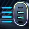 Joyroom 70W autós töltő 4 porttal: 2 x USB C, 2 x USB fekete (JR-CL-6956116701802 5 kép