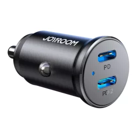 Joyroom JR-CCN06 30W 2x USB-C mini autós töltő fém - fekete-6941237112071 1 kép