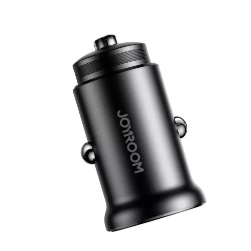 Joyroom JR-CCN06 30W 2x USB-C mini autós töltő fém - fekete-6941237112071 2 kép