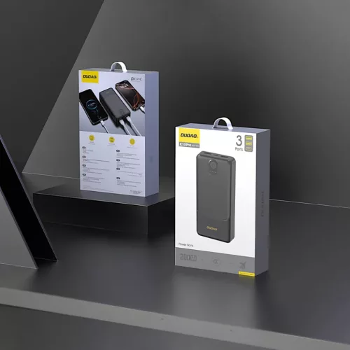 Dudao K10Pro külső akkumulátor 2,4 A 20000 mAh 2 x USB-A - fekete-6977196683826 5 kép