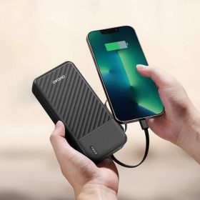 Dudao K11 Pro 20000mAh Powerbank beépített kábelekkel - Fekete-6977196681877 2 kép