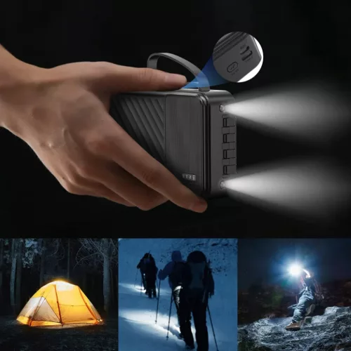 Dudao K11 Pro 20000mAh Powerbank beépített kábelekkel - Fekete-6977196681877 5 kép
