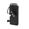 Dudao K11 10000mAh powerbank beépített kábelekkel - fekete