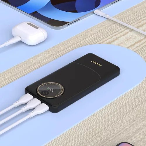 Dudao K12Pro Power Bank 22.5W PD 20000mAh USB-A, USB-C - Fekete-6977196683895 4 kép