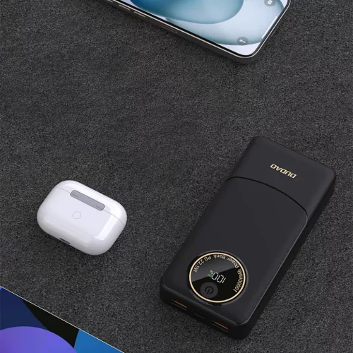 Dudao K12Pro Power Bank 22.5W PD 20000mAh USB-A, USB-C - Fekete-6977196683895 8 kép