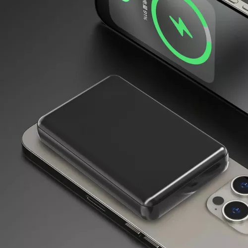 Dudao K14S Mágneses Power Bank 20W 5000mAh 1x USB-A 1x USB-C - Fekete-6977196685738 4 kép