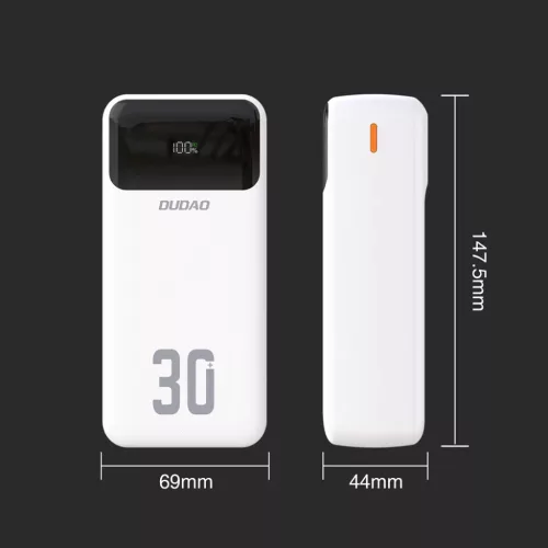 Dudao K15Max 30000mAh PD 22,5 W külső akkumulátor beépített USB-C-6977196682485 4 kép