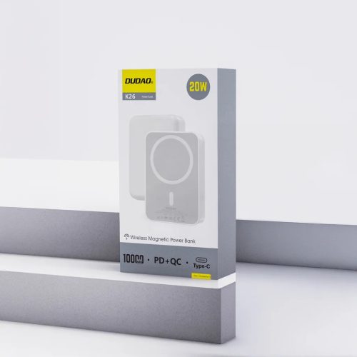 Dudao K26 Power Bank 10000mAh 20W USB-A / USB-C / MagSafe - Fehér-6977196683703 8 kép