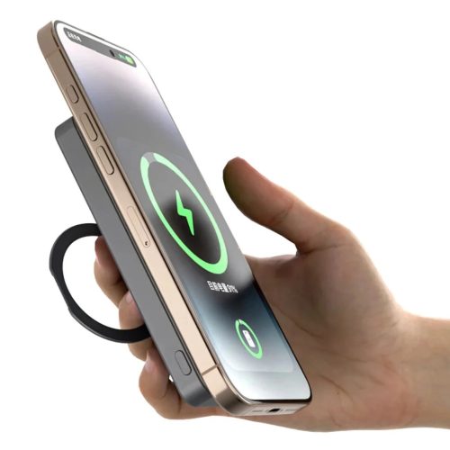 Dudao K28 10000mAh PD 22.5W MagSafe Powerbank fém tokkal és gyűrűs-6977196680146 9 kép