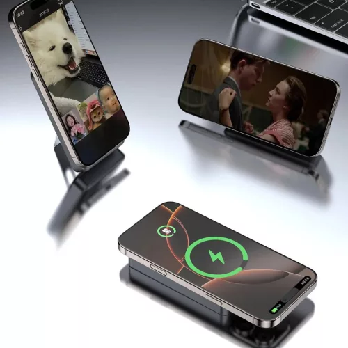 Dudao K29 10000mAh PD 20W MagSafe Power Bank fém tokkal, állvánnyal-6977196680245 6 kép